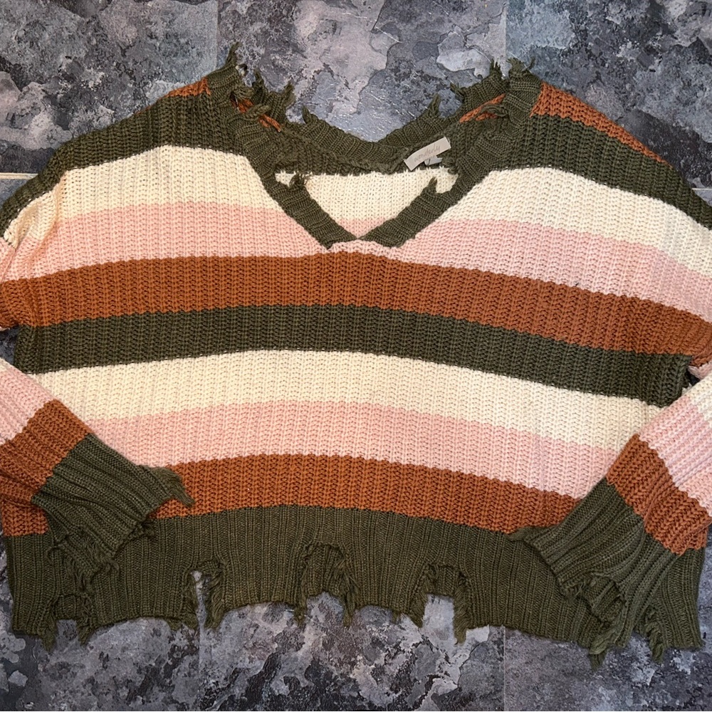 Oversized v neck sweater